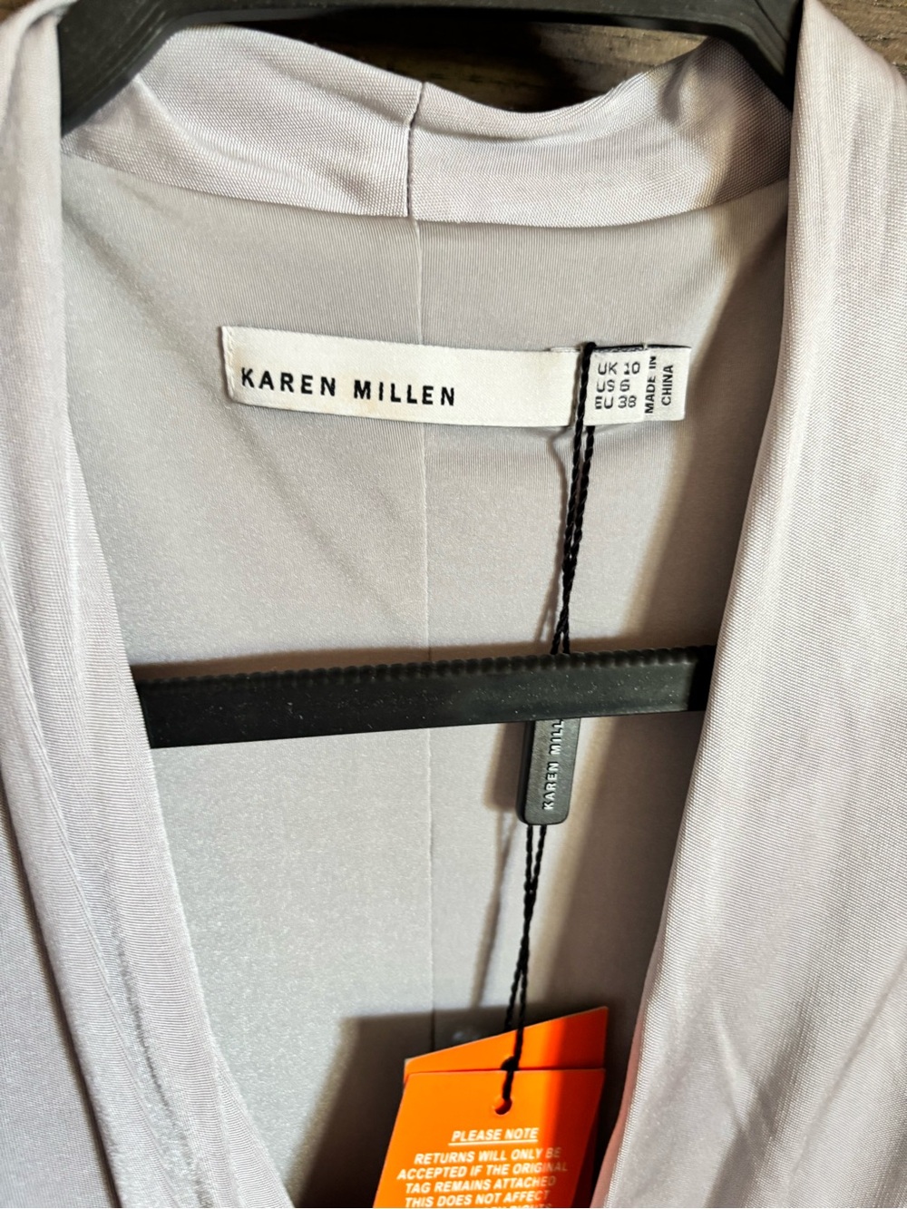 Karen Millen Sleeveless Draped Maxi Dress in Soft Taupe - Picture 4 of 12